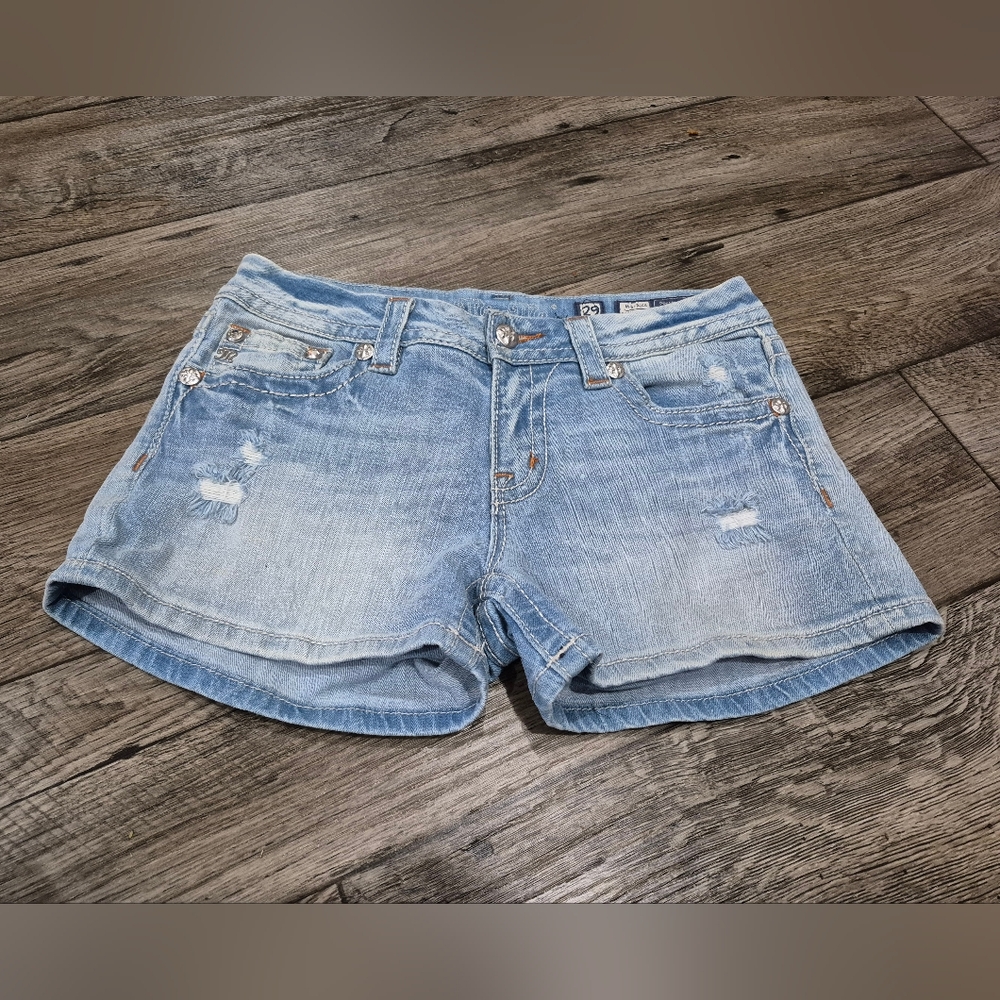 Miss Me Mid Rise Shorts (Size 29) Bling